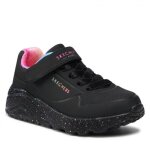 Baskets fille skechers uno lite - rainbow specks - noir / multicolore - enfant - lacets - plat - synthtique ...
