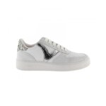 Baskets pour fille - victoria 1258233 - talon plat - cuir blanc - lacets