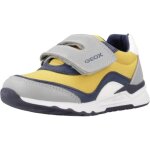 Baskets garon - geox b pyrip boy - jaune - lacets - synthtique et textile