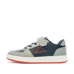 Baskets gar�on kappa malone ev - grise / marine - scratch - synth�tique