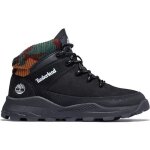 Baskets pour garon - timberland - brooklyn euro sprint a2gvh001 - cuir - lacets - noir