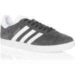 Baskets - adidas - gazelle - cuir - gris - lacets