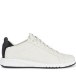 Baskets - geox - aerantis sneakers white black - cuir - lacets - homme