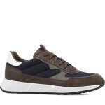 Baskets geox - molveno sneakers dk olive navy - lacets - homme - vert
