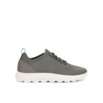 Baskets geox spherica - geox - homme - vert - lacets - textile - plat