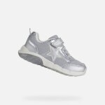 Baskets - geox - tennis j spaziale - fille - gris - argent - synthtique - lacets - plat
