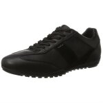 Baskets - geox - u wells - cuir - noir - lacets