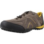 Baskets geox uomo snake beige - homme - lacets - plat