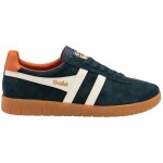 Baskets gola hurricane suede - bleu marine / orange - homme - cuir - confort exceptionnel