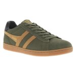 Baskets - gola - vert - cro�te de cuir - lacets - semelle marron