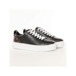 Basket guess femme gianele noir cuir