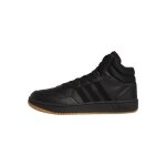 Baskets - adidas - original hoops 3. 0 mid - cuir - lacets - noir