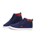 Baskets hommes automne funmoon - bleu - textile - lacets - plat