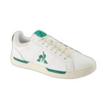 Baskets homme le coq sportif stadium - blanc / vert - cuir - lacets plats
