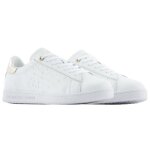 Baskets homme - ea7 emporio armani - cuir blanc - logo eagle - lacets