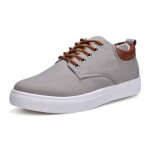Baskets homme funmoon - toile dcontracte - lacets - gris - taille 41