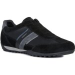 Baskets homme geox u wells noir / jeans fonc - cuir - respirantes et lgres