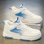 Basket homme - insfity - plat double polaire - chaussure de skate - bleu clair