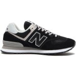 Basket homme new balance 574 core - ml574evb - noir - cuir - lacets