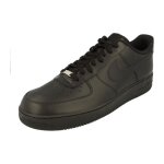 Baskets homme nike air force 1 07 en cuir noir - lacets - plat