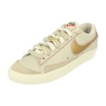 Baskets homme nike blazer low 77 prm en cuir beige - lacets plats