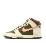 Baskets cru / marron homme nike dunk high retro