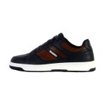 Basket homme - redskins - gandhi - lacets plats - textile - marine - brandy