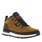 Baskets homme - timberland - cuir nubuck - talon plat - camel / marron