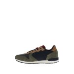 Baskets homme tommy hilfiger - tommy jeans - ref 58161 gwj kaki - vert - homme - cuir - plat