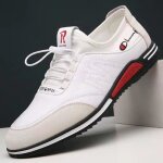 Baskets homme - vitata - confortables printemps / automne - blanc - coupe basse