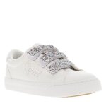Baskets basses - kaporal - blanches - 3 bandes auto - agrippantes - fille - talon plat Baskets basses - kaporal - blanches - 3 bandes auto - agrippantes - fille - talon plat