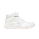 Baskets kappa bash mid - homme - blanc - lacets - synthtique