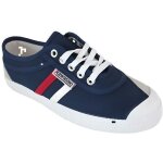 Kawasaki retro baskets basses homme - lacets various beige tige textile et cuir semelle caoutchouc