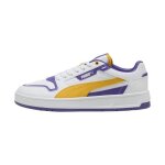 Basket � lacets puma court classic street - blanc - jaune - violet