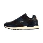 Basket  lacets redskins obvious 2 - chataigne / marine - homme - cuir - lacets plats - confort exceptionnel ...