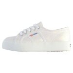 Basket � lacets superga 2730 lame - blanc brillant