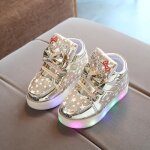 Baskets led pour enfants filles chaussures de princesse lumineuses mignonnes jiushengti? - or