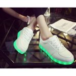 Baskets led - led - lumière mixte blanc - synthétique - lacets - adulte Baskets led - led - lumière mixte blanc - synthétique - lacets - adulte