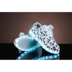 Baskets led lumineuses clignotantes - funmoon - mixte - blanc - lacets - synthtique