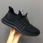 Baskets légères en maille - noir / blanc - chaussures de marche décontractées pour hommes et femmes Baskets légères en maille - noir / blanc - chaussures de marche décontractées pour hommes et femmes