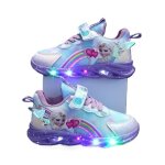 Baskets lumineuses reine des glaces pour enfants - vitata - semelle lumineuse  led - violet - respirantes ...
