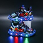 Baskets lumineuses spiderman pour enfants - vitata - semelle lumineuse  led - bleu - respirantes - sport ...