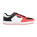 Baskets malone pour homme - blanc noir rouge