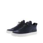 Baskets mi - hautes blackstone - bleu - homme - cuir - lacets