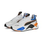 Baskets basses blanches � semelle running compens�e et � lacets plats