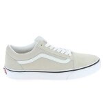 Baskets mode sneakers femmes vans old skool beige - lacets - plat - textile