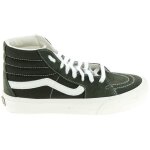 Baskets mode sneakers hommes vans sk8 hi grape - vert - canvas - lacets