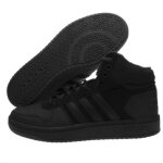 Baskets montantes adidas hoops 2. 0 mid - homme - noir - lacets
