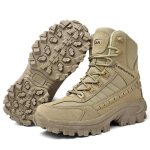 Baskets montantes dalpinisme dextrieur grande taille - vitata - homme - cuir - lacets - jaune - noir ...