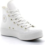 Baskets montantes converse chuck taylor all star lift platform mono blanc - lacets plats - homme Baskets montantes converse chuck taylor all star lift platform mono blanc - lacets plats - homme